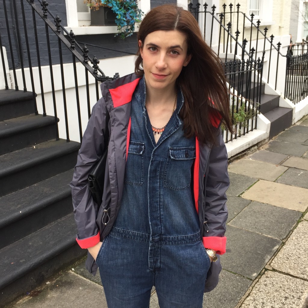 me in my denim jumpsuit