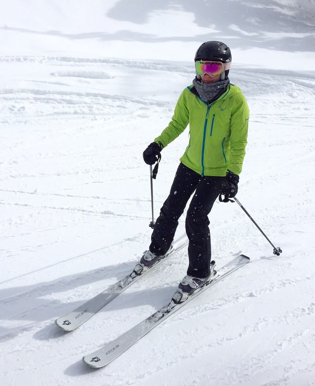 fashionable down hill ski look