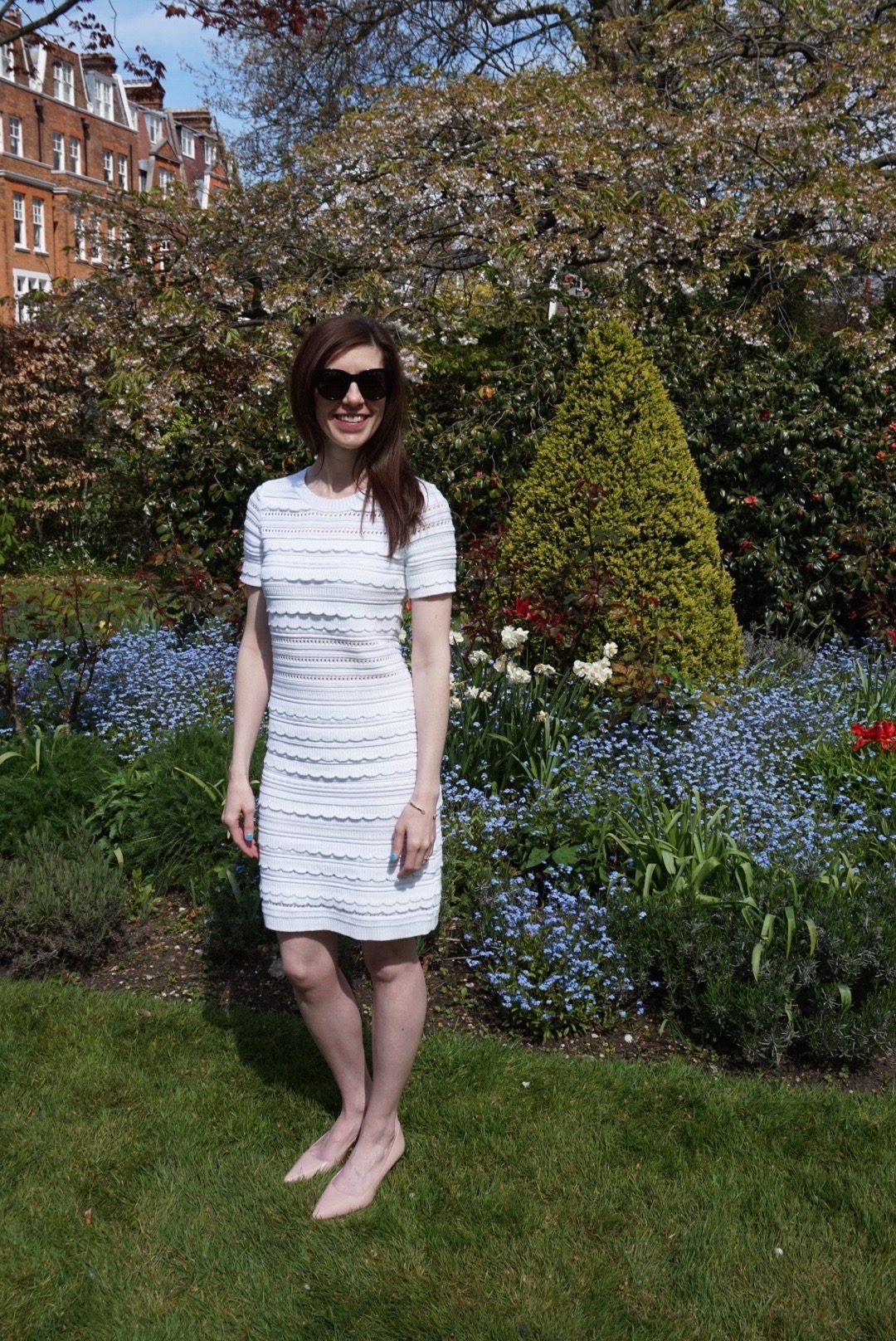 banana republic little white dress