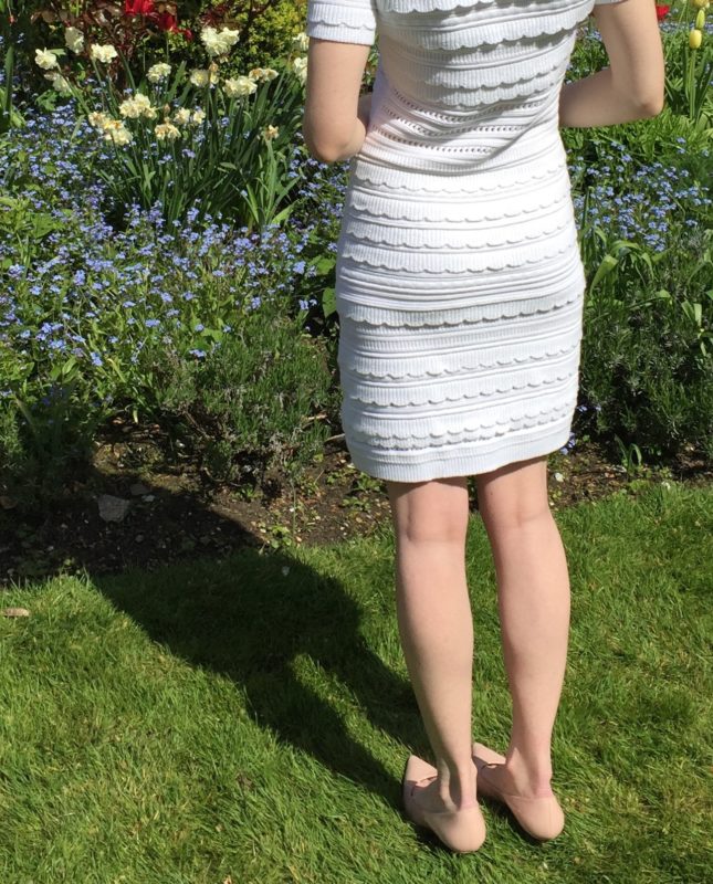 banana republic little white dress