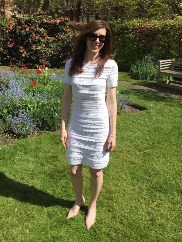 banana republic little white dress