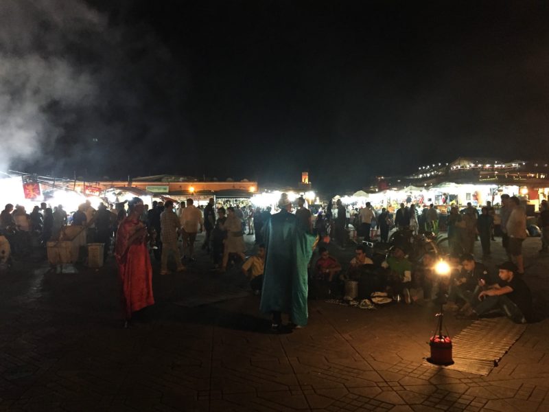 the big square marrakesh at night