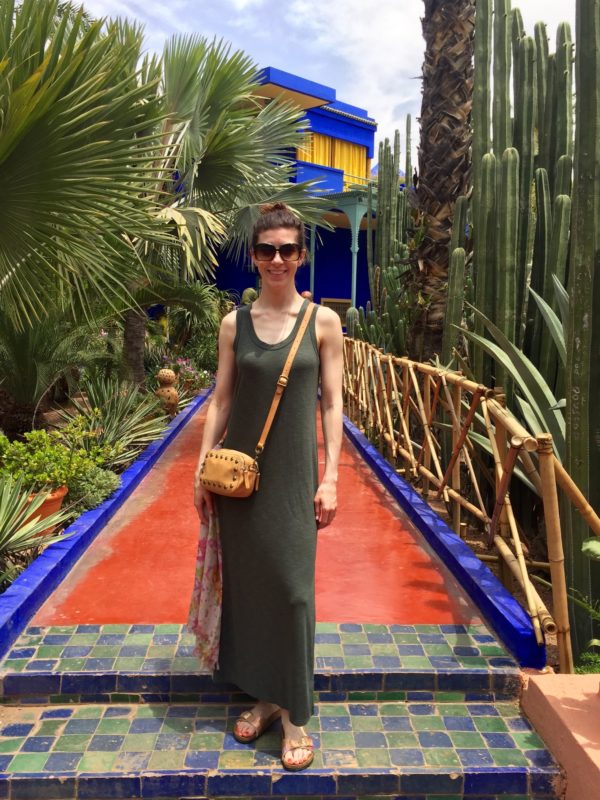 gap dress in Marrakesh ysl gardens