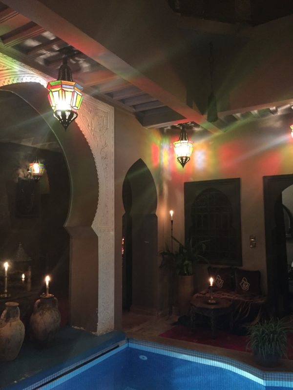 Riad Irhalne Marrakesh at night