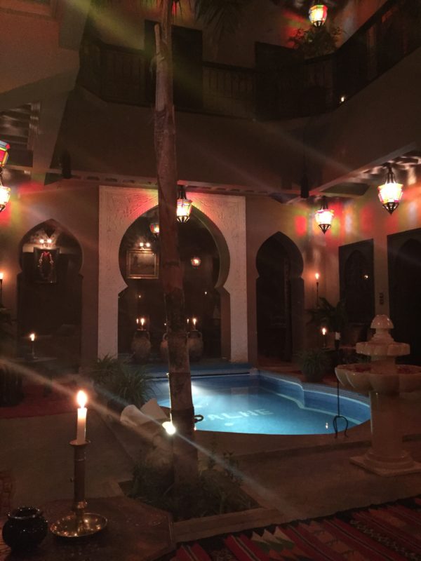 Riad Irhalne Marrakesh at night