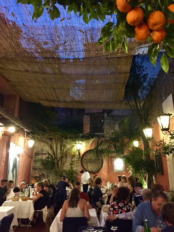 dinner in trastevere