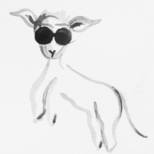 running lamb with sunglasses