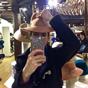 Hat shopping at Liberty