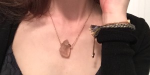 rose quartz necklace