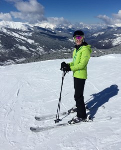 fashionable down hill ski look