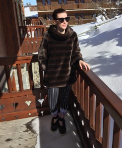 faux fur fashion and sunglasses