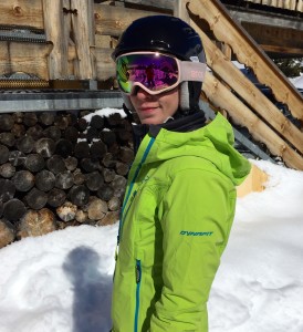 me in my ski helmet