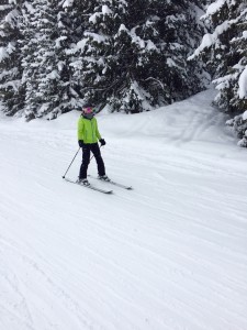 fashionable down hill ski look