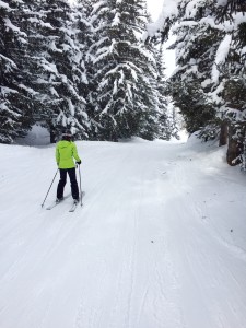 fashionable down hill ski look