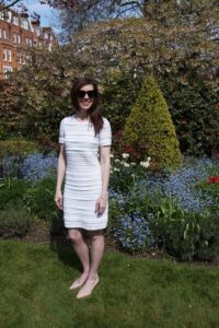 banana republic little white dress
