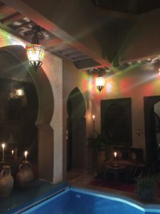 Riad Irhalne Marrakesh at night